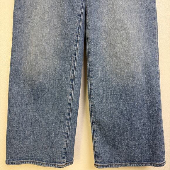Madewell The Perfect Vintage Wide Leg Jeans 27P Petite Womens Blue Casual 26.5in - Picture 5 of 11